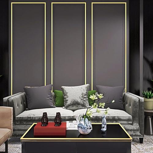 600cm-1cm Stainless Steel Peel and Stick Moulding, Tile Edging Trim, Window Trim Suitable for Fireplaces, Mirror Frames, Walls, Cars and Furniture (Go