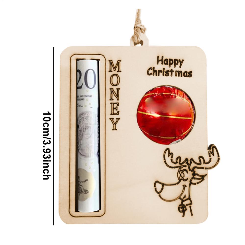 Christmas Gift Cards Theme Cartoon Print Money Holder Gift Cards Happy New Year Money Cards Handmade Money Holder Decor