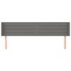 Maison Exclusive - Tête de lit avec oreilles Gris foncé 163x16x78/88 cm Tissu
