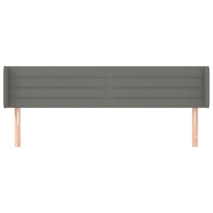 Maison Exclusive - Tête de lit avec oreilles Gris foncé 163x16x78/88 cm Tissu