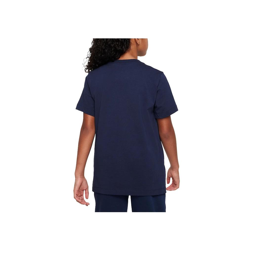 Nike Comfortable Casual Letter Short Sleeve T-Shirt Kids Tops Obsidian HM5664-451