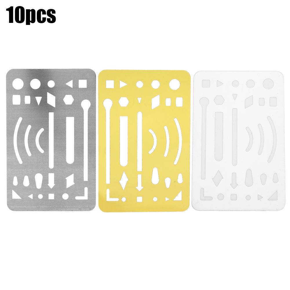 

10Pcs 27 Holes Erasing Shield Multipurpose Engineering Drawing Template Pattern Ruler