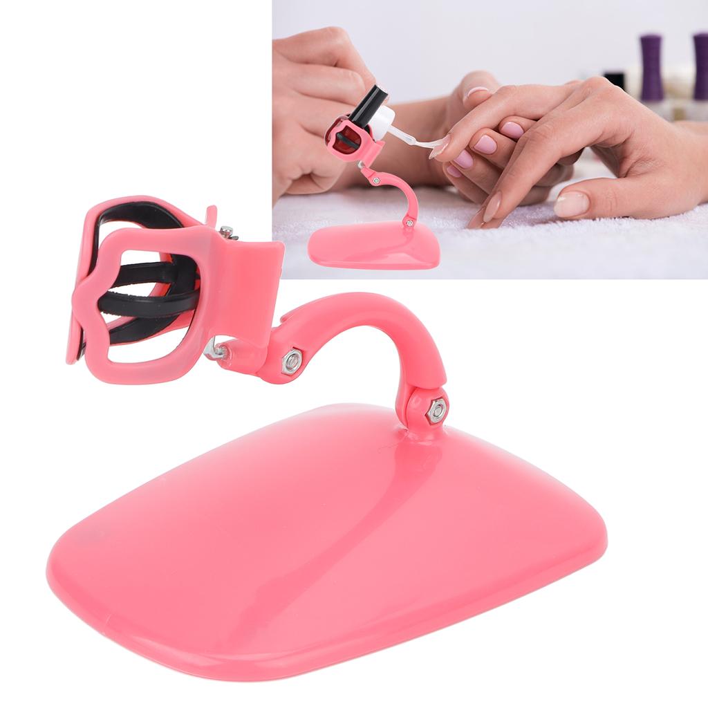 Nail Polish Holder Fingernail Painting Tools Hands Free Nail Polish Bottle Holder Pink