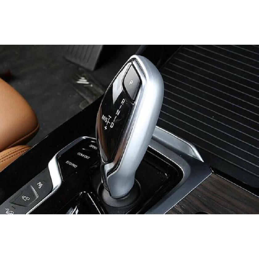 For BMW 5 Series G30 2018- ABS Silver Inner Gear Shift Knob Decor Cover Trim