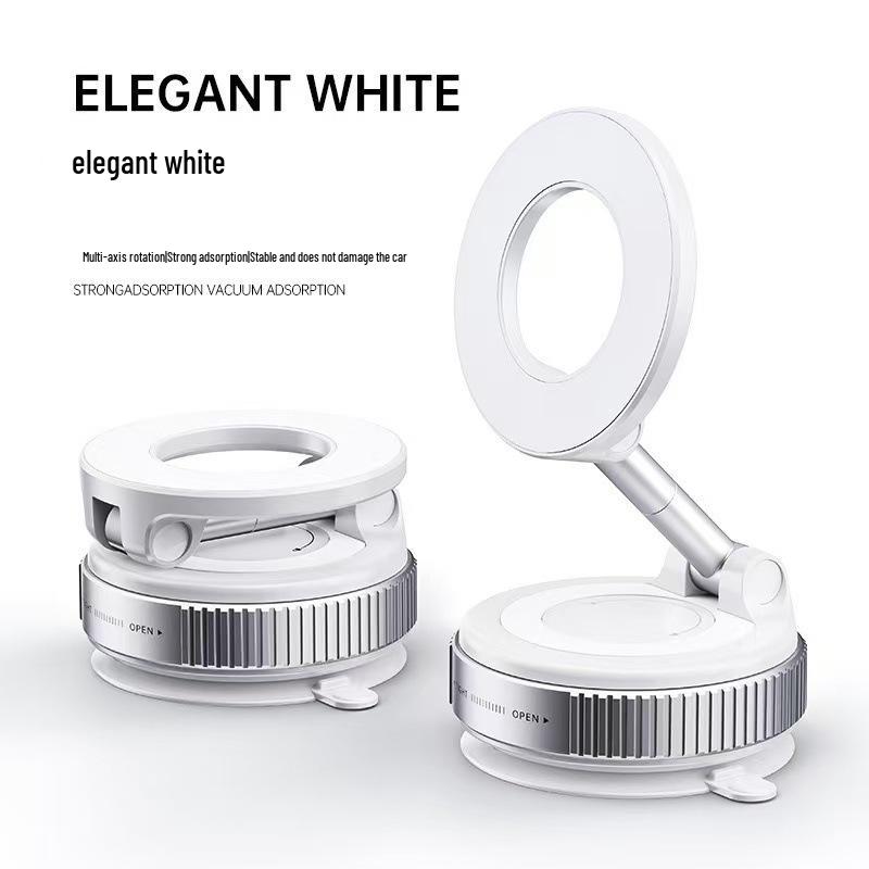 Magnetic Suction Cup Rotating Phone Holder with Silicone Grip for Car