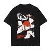 Japanese Anime Pure Cotton Short-sleeved T-shirt Crew Neck Retro Printed Cartoon Men and Women Autumn and Winter Innerwear