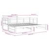 VidaXL Lit coulissant Blanc Bois de pin massif 2x(90x200) cm 820313