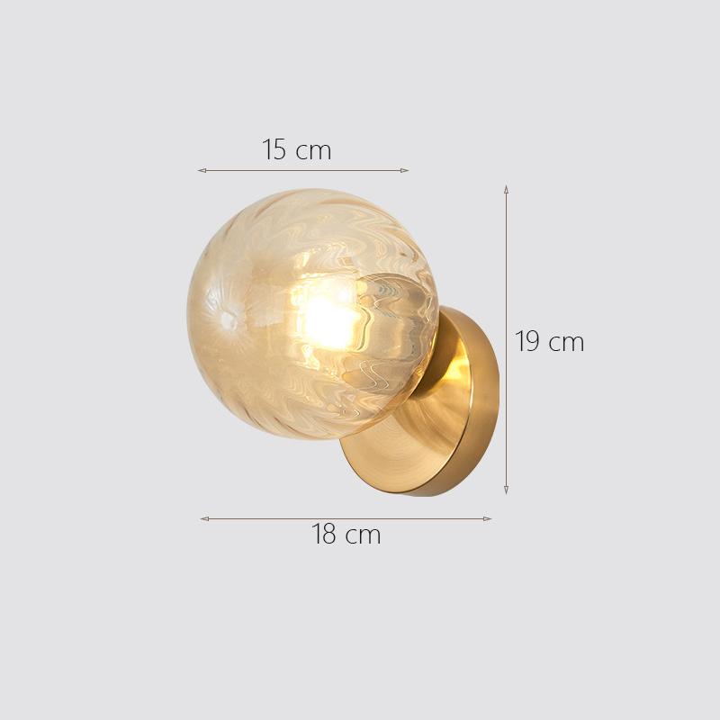 LED Wall Lamps Lighting with Glass Ball for Bedroom Living Room Indoor Wall Lights for Aisle Corridor Interior Wall Sconce