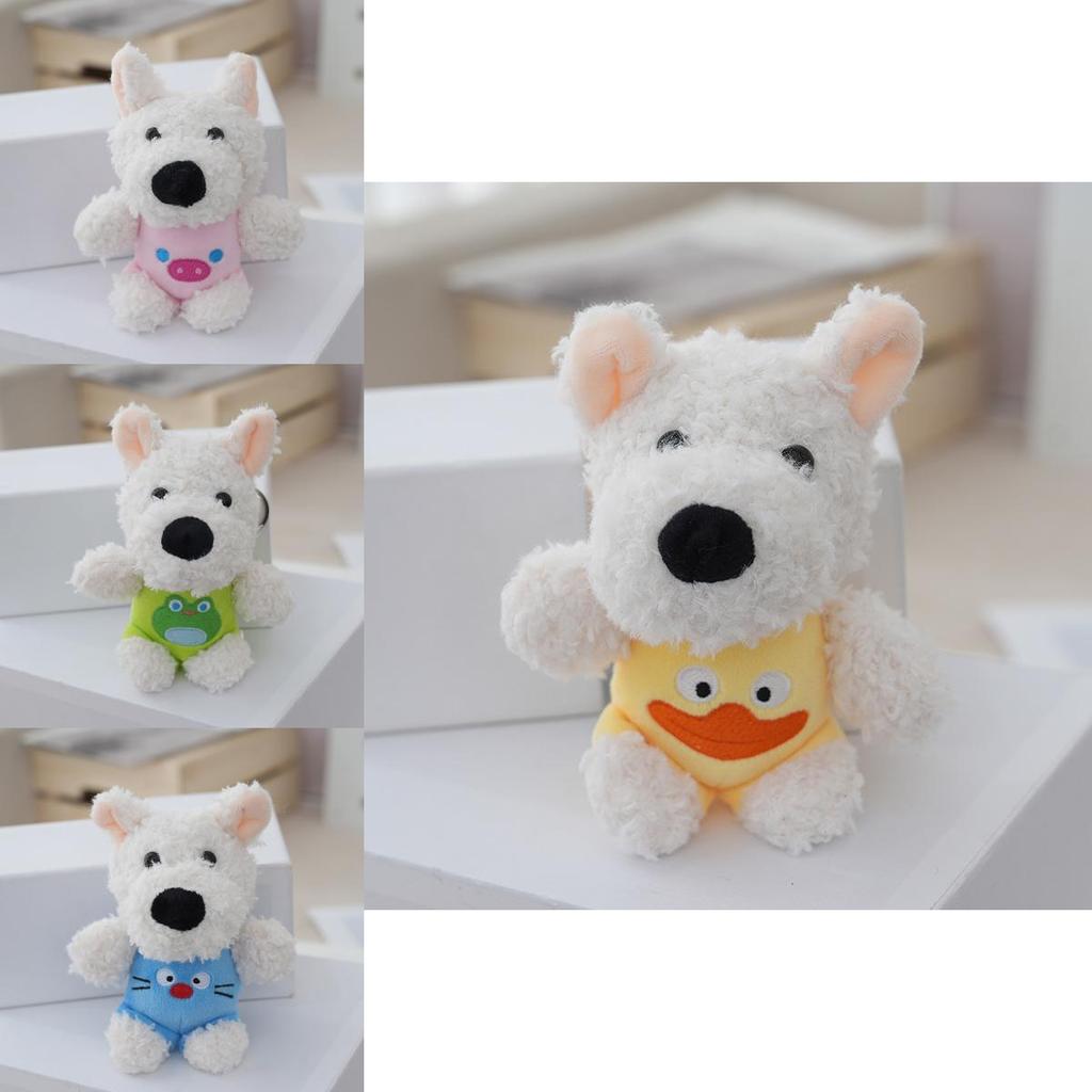Cute Adorable Westie Dog Plush Keychain Stuffed Animal Bag Charm In Multiple Colors