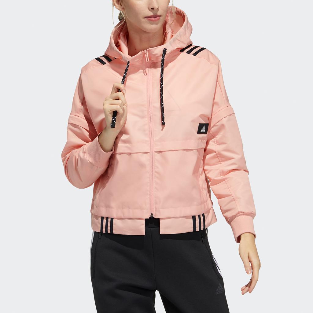 adidas Giacca Sportiva Slim Fit con Cappuccio Staccabile Giacca da Donna Rosa GT4405
