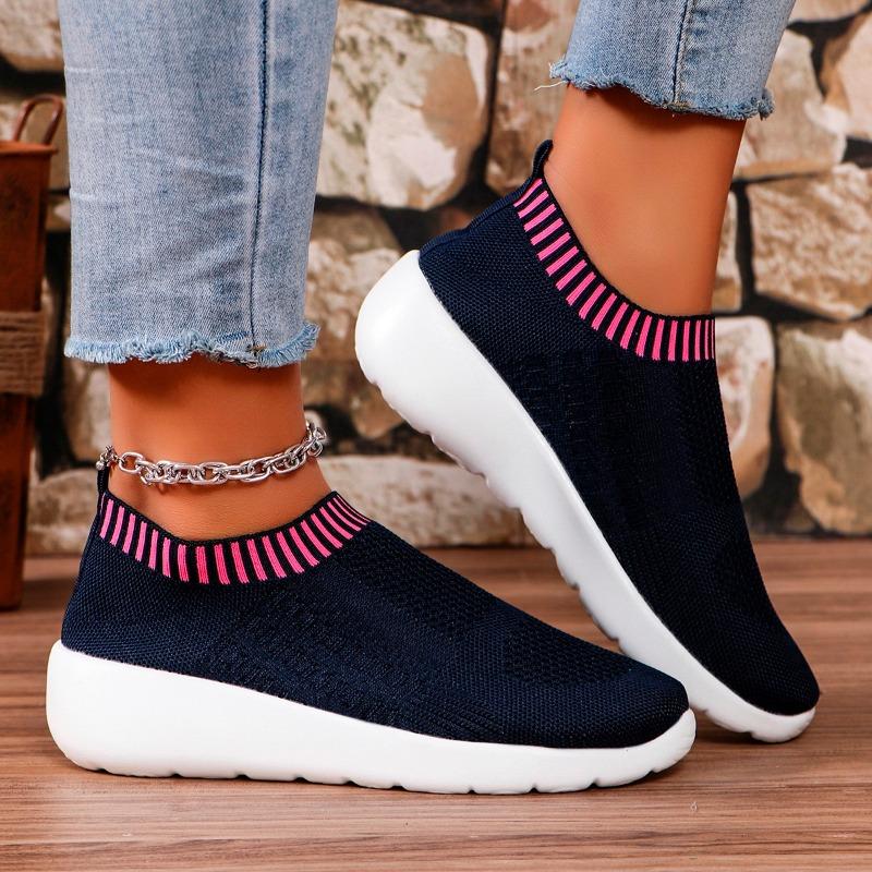 2024 Flat Women's Spring and Autumn Lightweight Mesh Low Top Running Shoes for Daily Wear Lazy Shoes Bottomed Outdoor Jogging