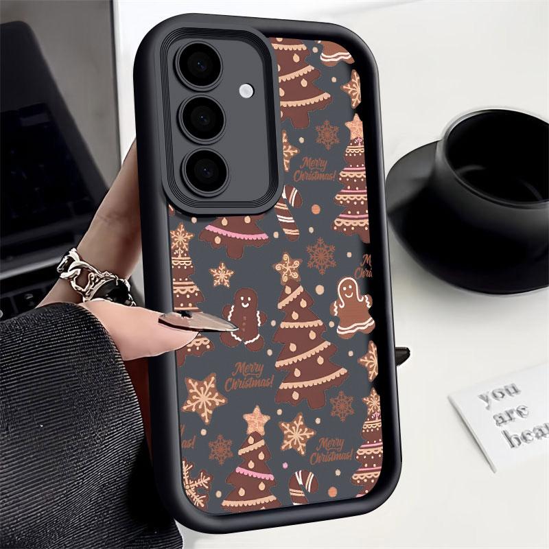 Christmas Theme Cane Picture S25FE Phone Case For Samsung Galaxy S25 S24 S23 S22 S21 S20 FE Ultra Plus Note 20 Shockproof Cover
