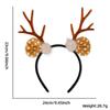 Brown Adorable Reindeer Antlers Headband With Red Pom Poms For Christmas Parties