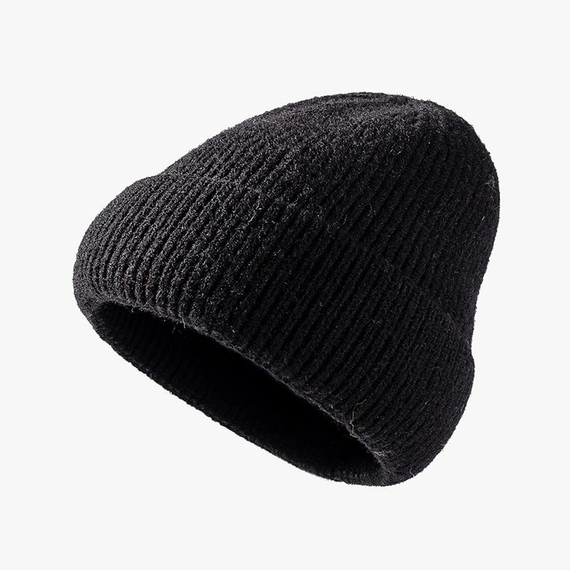 Custom Winter Hats Wool Beanie Embroidery Logo Classic Knit Beanies Knit Cuffed Plain Hats Skull Cap Warm Beanies