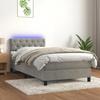 VidaXL Sommier à Lattes de Lit avec Matelas et LED, Lit Rembourré, Lit Simple, Lit Adulte de Chambre à Coucher Intérieur, 3134549