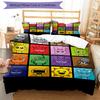 3pcs Sprunki Bedding Set Duvet Cover Closure Includes 1 Duvet Cover & 2 Pillowcases, Soft and Comfortable for All Seasons.