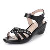 Fashion Genuine Leather Women's Sandals Big Size New Summer Wedges Women's Sandals Casual Mother Sandals Luxury Ladies Shoes