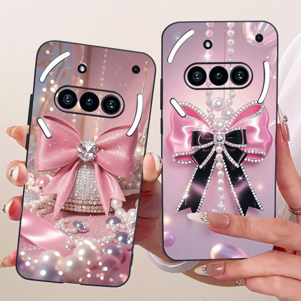 Luxury Flower Butterfly Bow Pattern Casing For Nothing Phone 3 3a Back Cover Clear Soft Silicone Phone Case For Nothing A059