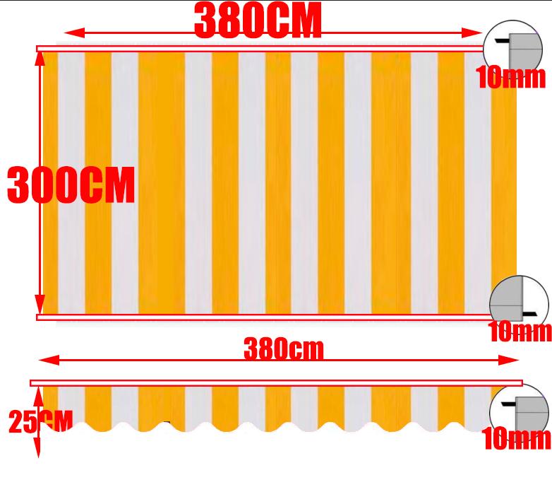 Tewango Custom Outdoor Awning Waterproof Fabric Store Curtain Balcony Canopy Cover UV Block Sunscreen Rain Tarp Strip Cloth