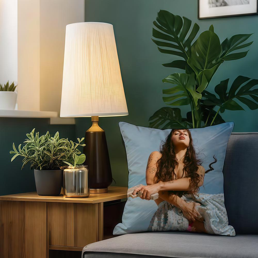 Singer R-Rebecca Black Salvation Cushion Cover For Sofa Car Office Cafe Soft And Comfortable Double-Sided Printing Pillow Cover