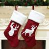 Christmas Stockings Hanging Socks Snowflake Elk Deer Tree Hanging Candy Gift Bag Xmas Tree Ornament Home Decorations