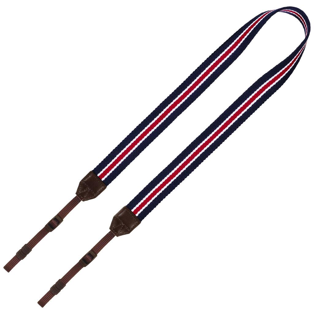 Hakuba Camera Strap Plus Shell Stripe Strap 30 for Navy x Shoulder Strap SLR/Mirrorless Cameras, Red, KST-67ST30NVRD, Strap/Neck