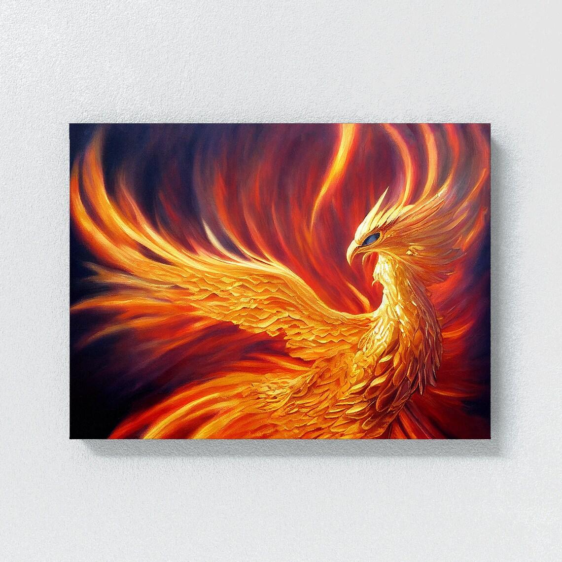 

Фенікс Плакати та принти Китайські міфологічні тварини Настінне мистецтво Картина Картина на полотні Сучасна вітальня Домашній естетичний декор 70x100cm No Framed