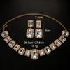 Stonefans Square Necklace and Earrings Set Accessories for Women Geometric Jewelry Sets  Luxury Designs Elegant Wedding