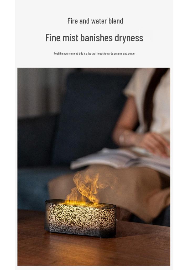 2025 Colorful Flame Aroma Diffuser USB Desktop Light & Humidifier