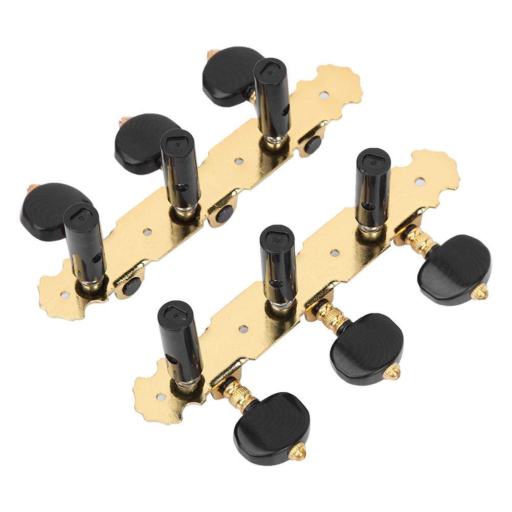 Alomejor 3-Pair Classical Guitar Tuning Pegs, Rust-Resistant, Easy To Use, with Fixing Screws, Guitar Machine Head Replacement for Decoration