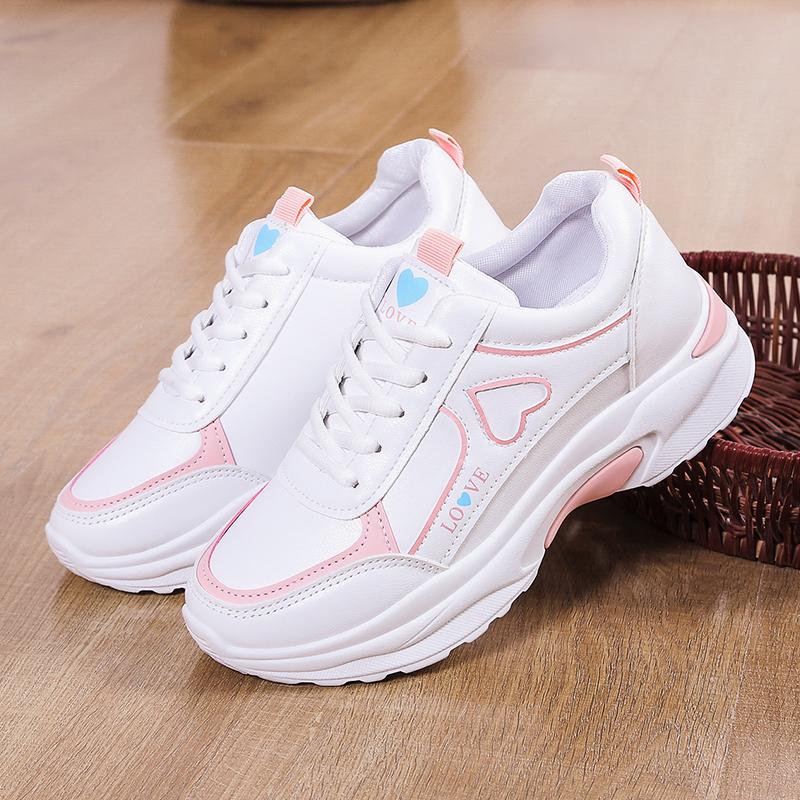 Women Shoes Heart-shaped Platform Sneakers Woman Walking Sports-shoes Breathable White Shoe Casual Sneaker Zapatos Mujer