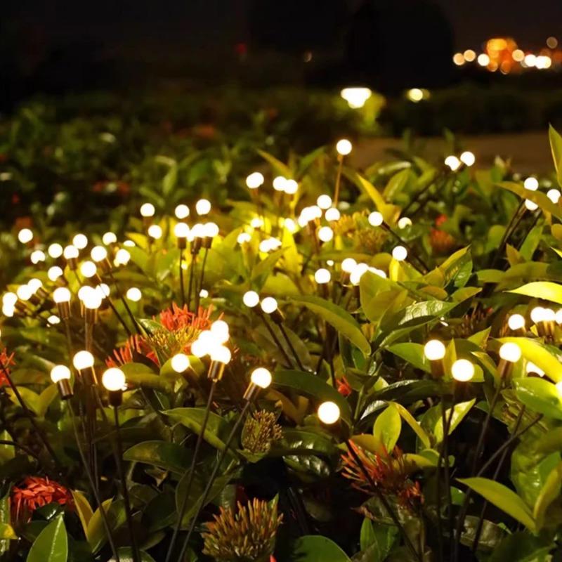 Outdoor Lights Solar Lawn Lamp Garden Lamp LED Wind-driven Firefly Ground Plug Lamp for Garden Lawn IP65 Landscape Holiday Light