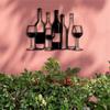 Metal Wine Glass Wall Art 11.81 Inch Minimalist Decor Indoor Outdoor Hanging Gift