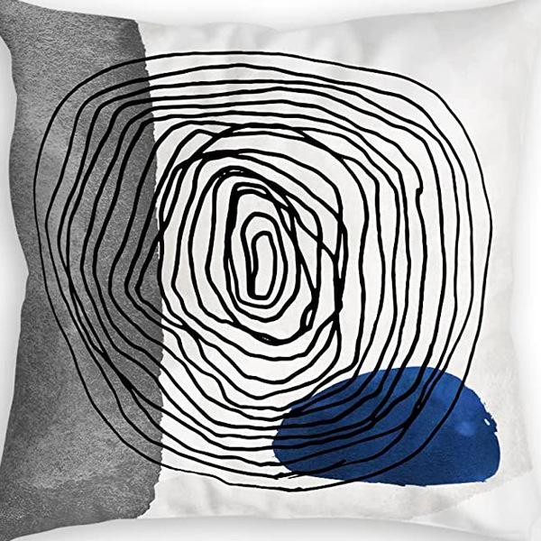 New Morandi Simple Abstract Style Pillow Linen Print Pillow Case Decorative Home Pillow Case