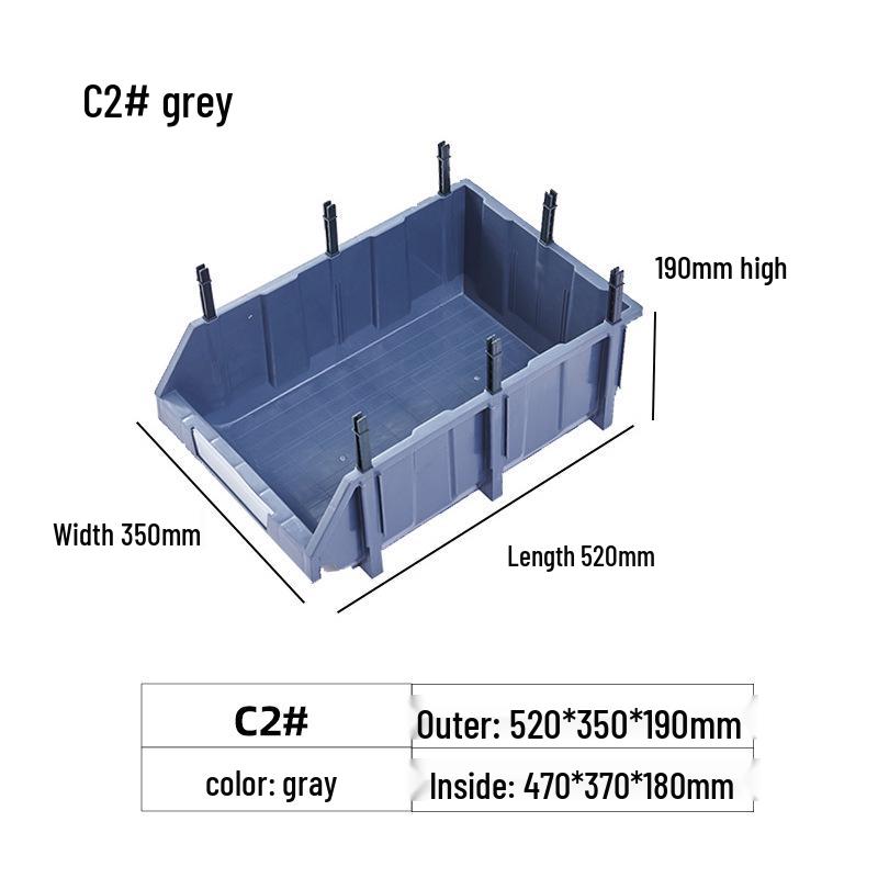 Modulare Kunststoffteile- und Werkzeugaufbewahrungsbox mit schräger Öffnung