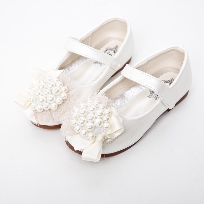 Mädchen Ballerinas Prinzessin Schuhe für Hochzeit Party Kinder Perlen mit Spitze Blumenschuhe für große Mädchen Performance Abendschuhe