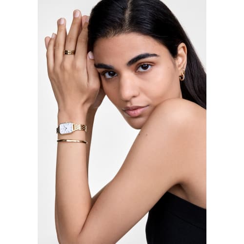 [Official Shop/Engraved/Authentic Imported] Daniel Wellington DW Bracelet Bangle for Men and Women, Classic Bracelet in Gold, Size Small. Popular, Sty