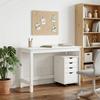 Desk Cabinet Set 2 Pieces White Solid Pine Wood