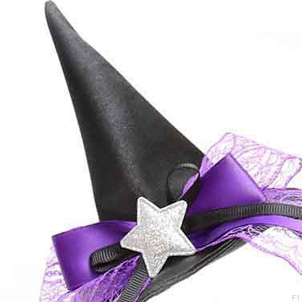 Enchanting Witch Hat Headband - Magical Hair Hoop for Halloween Costume Parties