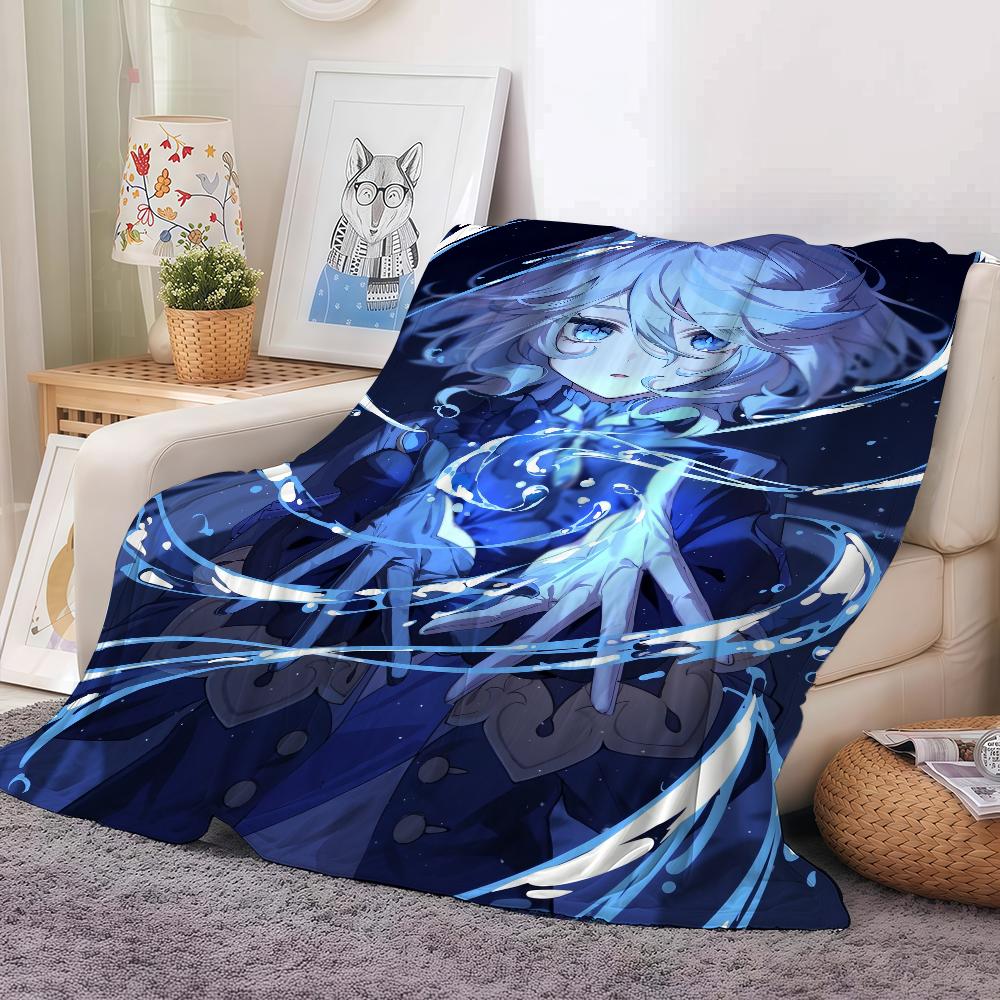 Genshin Impact Game Furina Blanket Soft and Skin Friendly For Couch Bed Napping Bedspread All Seasons Comforter