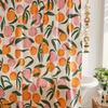 Decorate Your Bathroom with This Vibrant Orange Apple Shower Curtain with Hooks!