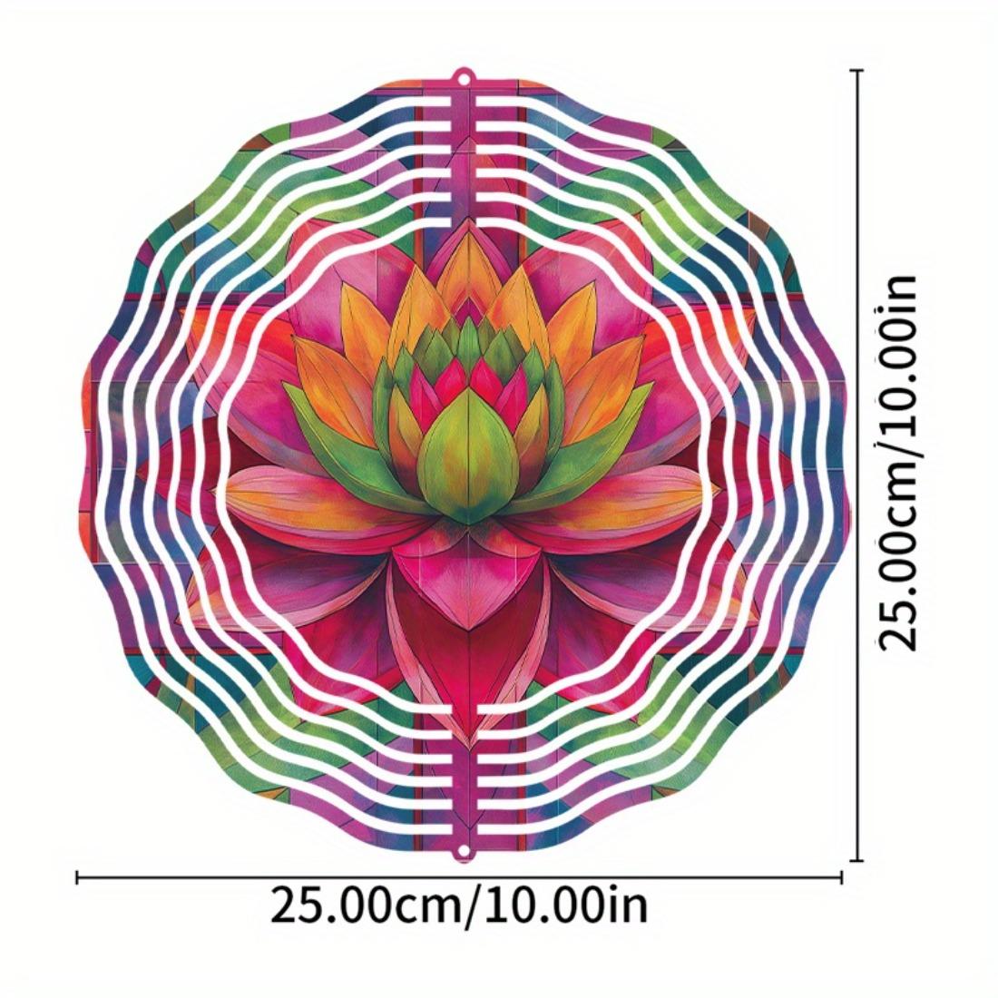 

10-дюймовый богемный металлический колокольчик-вертушка для ветра для декора сада на открытом воздухе, вращающийся в двух направлениях, подвесной, подарок для мамы на Рождество 01A