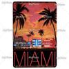 BEACH Metal Sign Vintage Plaque Surf Tin Sign Plate Wall Decor For Bar Pub Man Cave HawaiiKahunaSanta Barbara Poster Custom