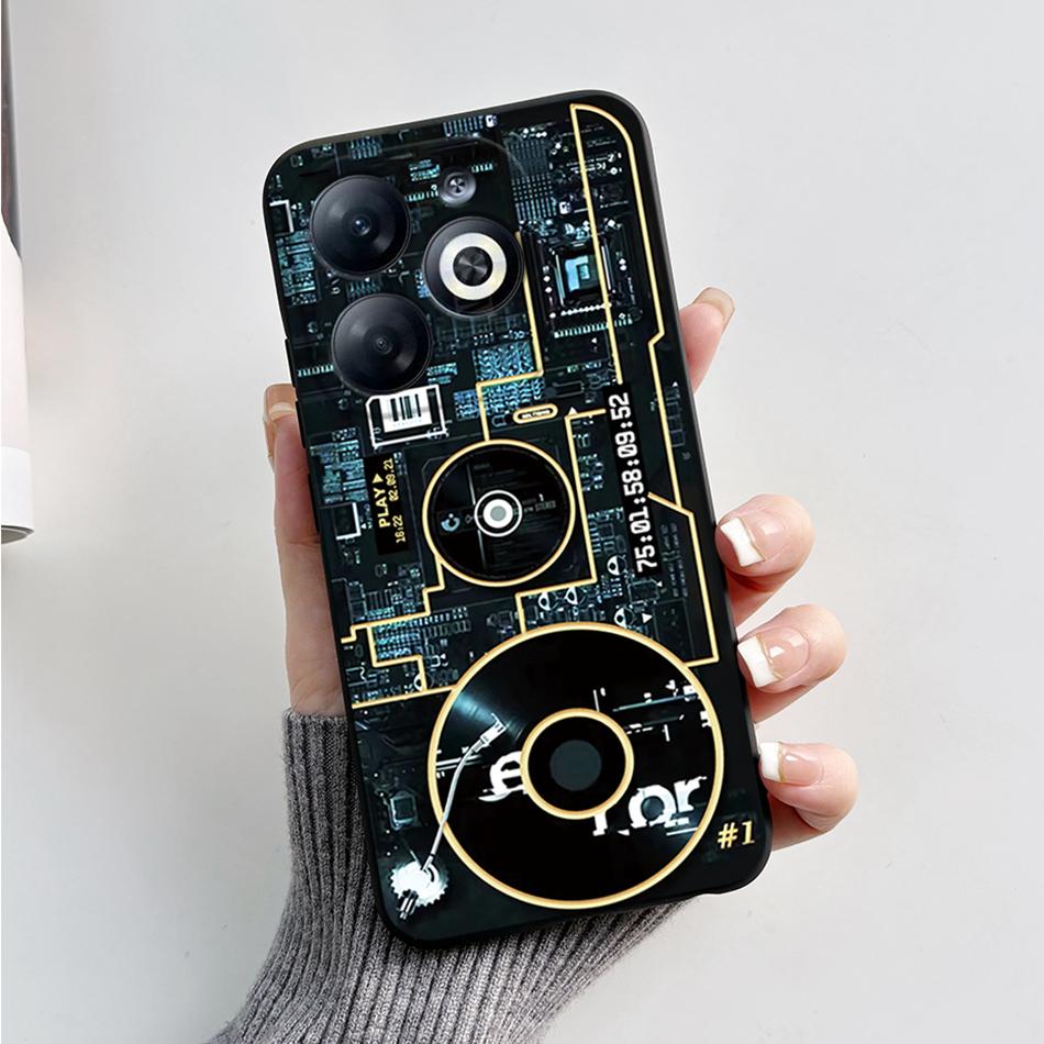 Case For Infinix Smart 8 Back Cover Black Silicon Soft TPU Marble Cover For Infinix Smart 8 X6525 Funda Smart8 Phone Cases Coque