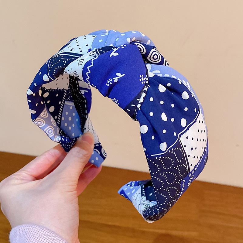 

Женщины Девушки Этнический Цветок Большой Узел Атласная Повязка на Голову Ободок Украшения для Волос Аксессуары для Волос