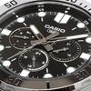 Casio Standardowy Kwarcowy Zegarek Męski MTP-VD300D-1E Srebrno-Czarny Metalowy Pasek