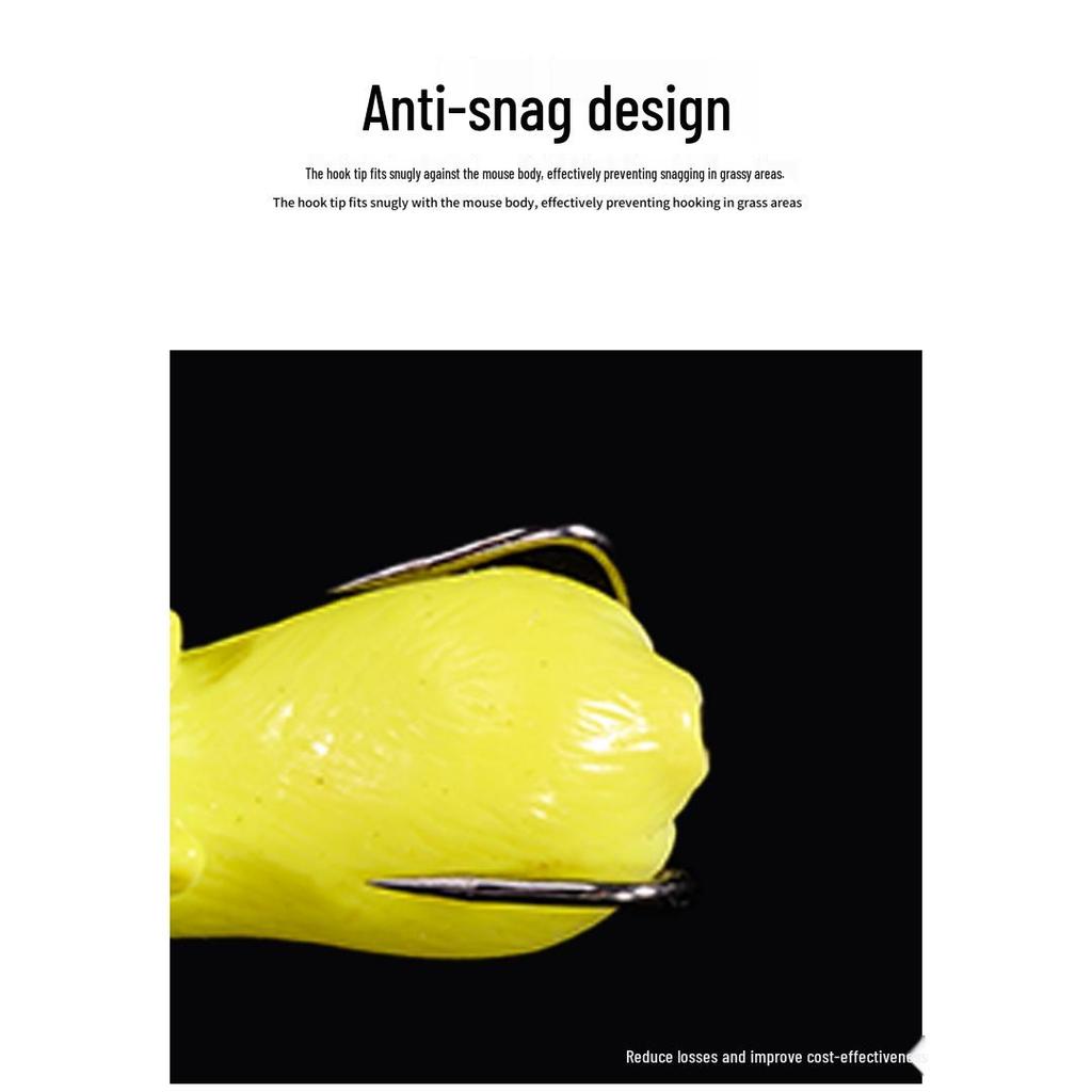 Classic 5cm 9g Black Frog Mouse Imitation Soft Bait - All-Purpose Fishing Lure.