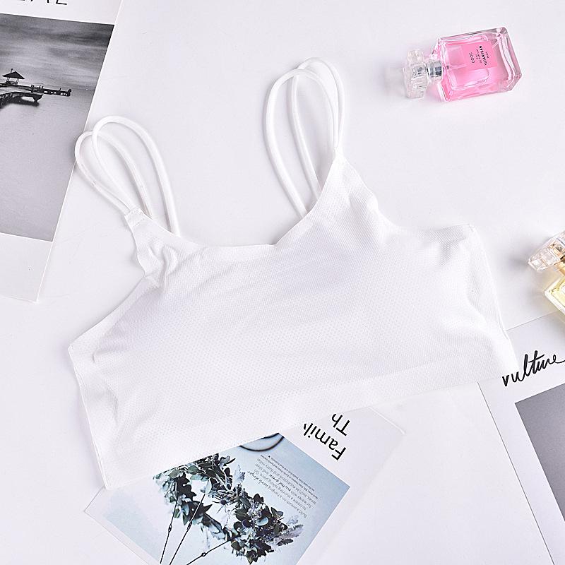 Anfen Miao Ice Silk Seamless Bandeau: Breathable, Anti-Exposure, Beautiful Crossed Back Top.