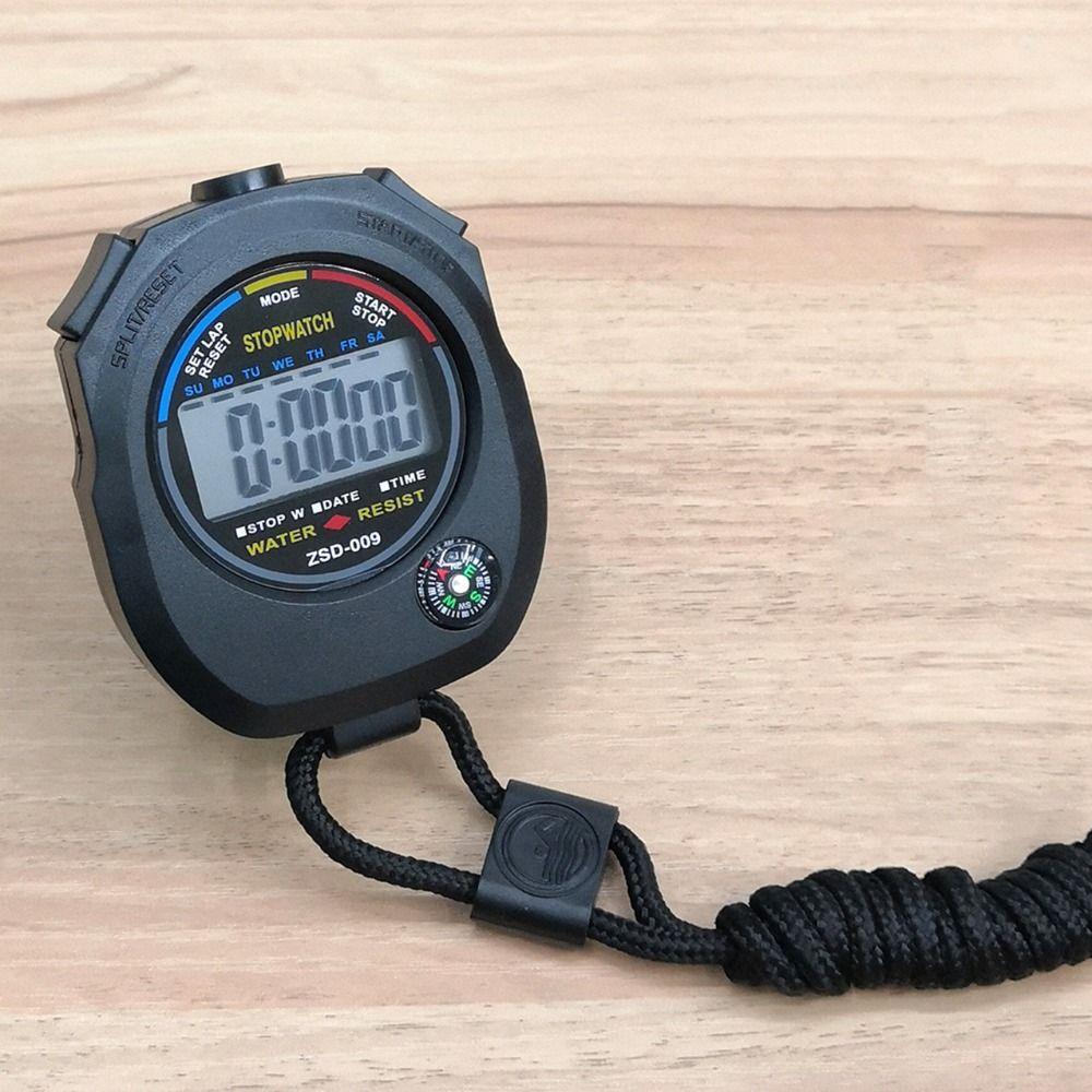 Large Display Sport Stopwatch LCD Chronograph Timer Electronic Digital Stopwatch  Track Field