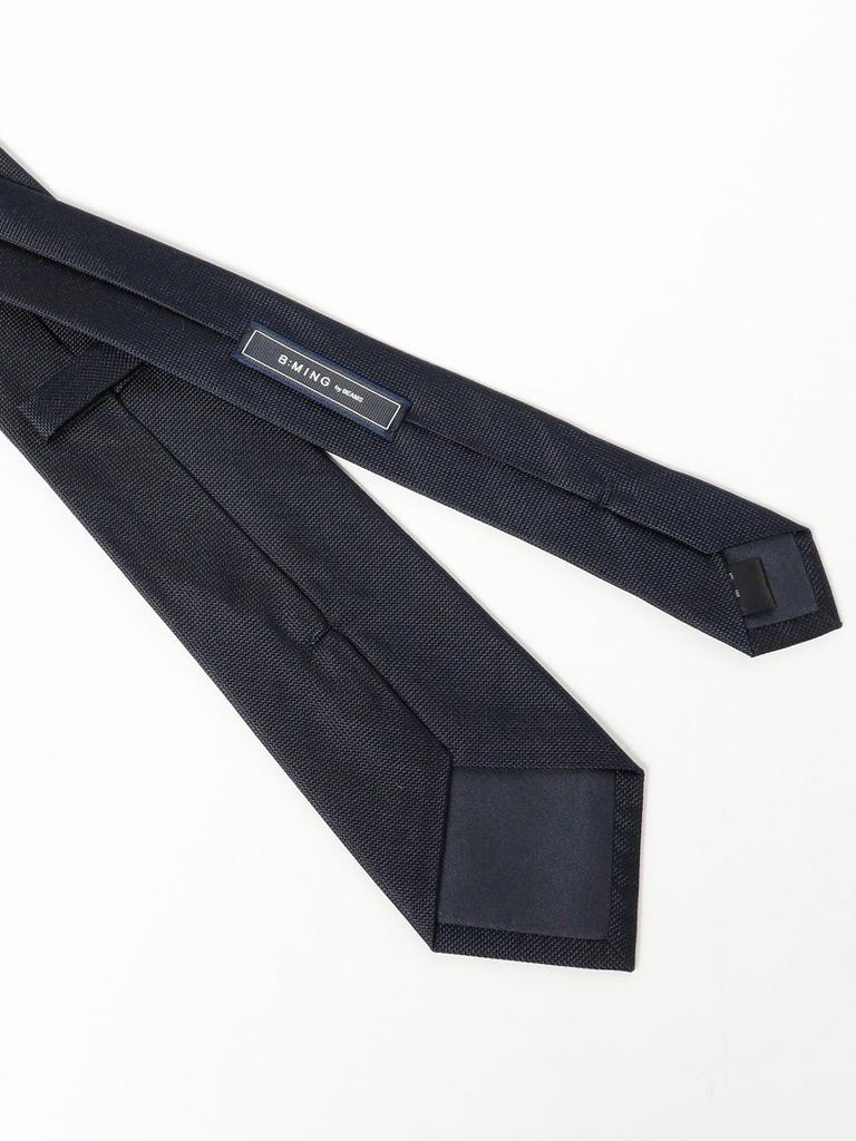 B:MING LIFE STORE by BEAMS Silk Solid Tie, Men's, 2025FW, Navy/Free